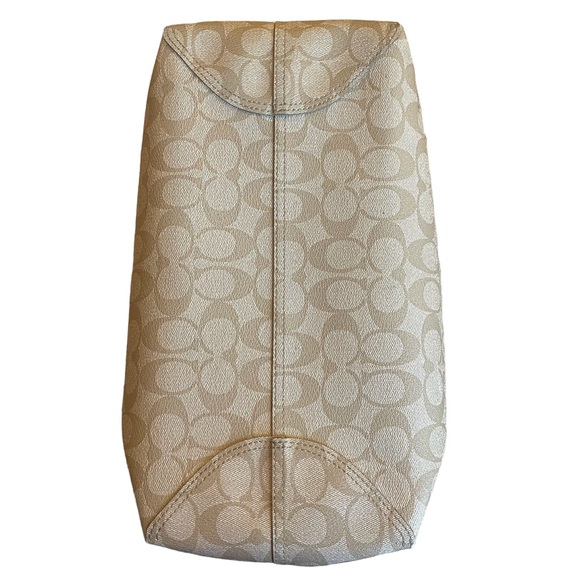 SOLD! Coach Signature Monogram City Tote Reversible Bag Beige Cornflower Blue - Picture 5 of 8